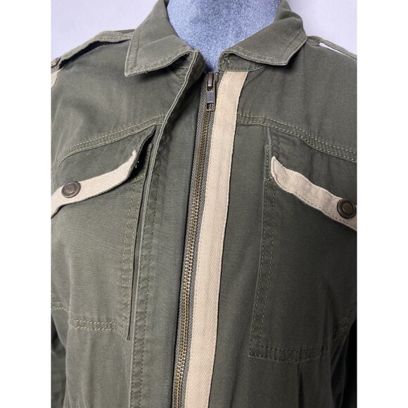 CAbi Women's Sz Small Olive Green Military Anorak Jacket Pockets Lightweight Fal - Picture 7 of 15